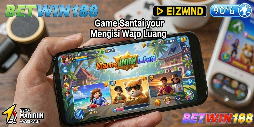 Tangkapan layar utama BETWIN188 menunjukkan gameplay santai dan penuh warna.