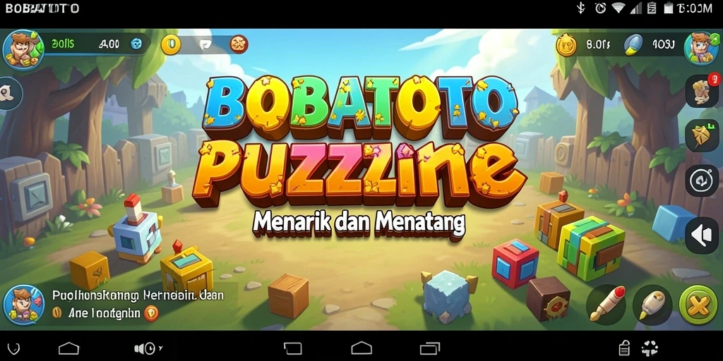 Tampilan gameplay BOBATOTO dengan serangkaian teka-teki yang menantang.