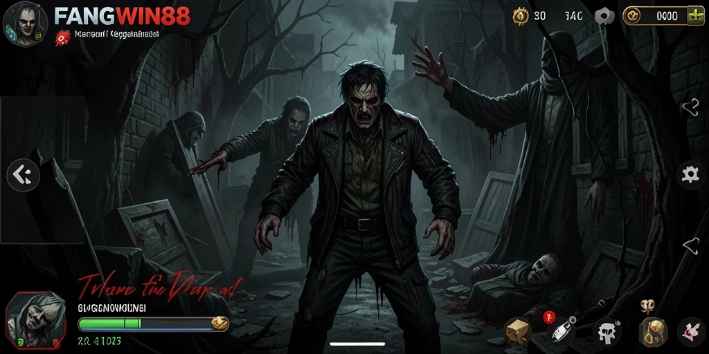 Tampilan gameplay FANGWIN88 yang menegangkan dan mencekam.