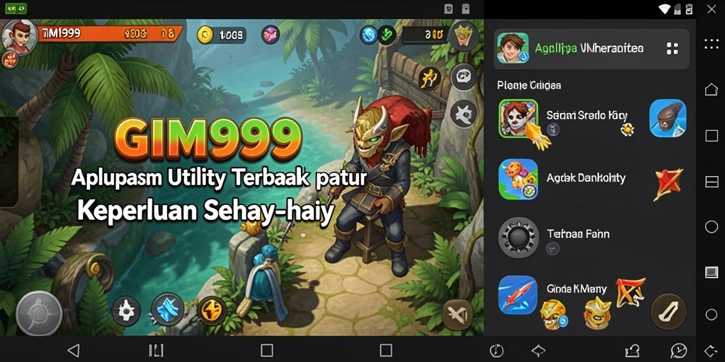 Tampilan utama GIM999 menunjukkan berbagai fitur Utility yang tersedia.