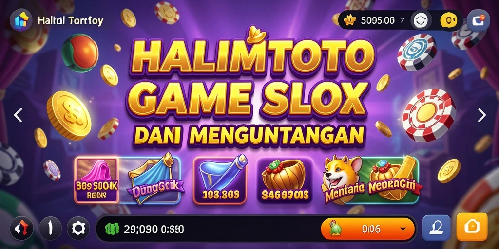Gameplay menarik di HALIMTOTO dengan simbol slot yang berwarna-warni.
