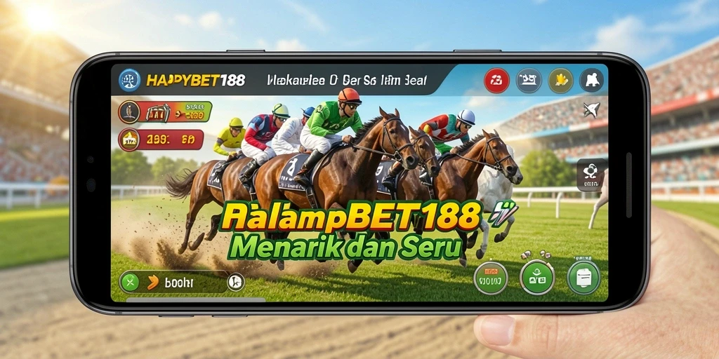 Tampilan gameplay balapan seru di HAPPYBET188 dengan mobil yang melaju cepat.