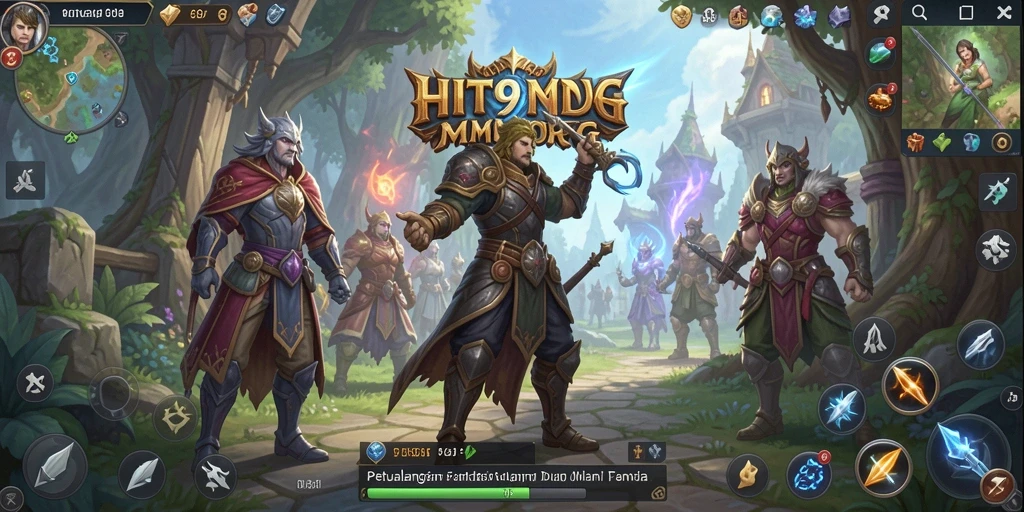 Screenshot gameplay HIT9 menampilkan aksi seru di dunia MMORPG.