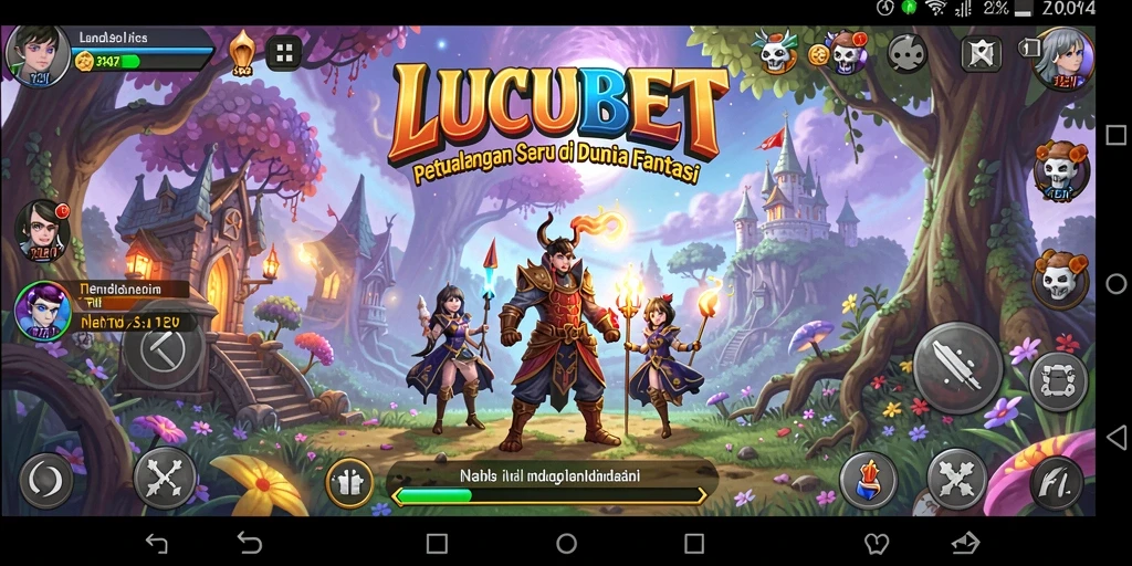 Gameplay LUCUBET menampilkan petualangan mendebarkan dalam dunia fantasi.