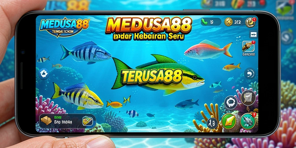 Tampilan seru dari gameplay Tembak Ikan MEDUSA88.