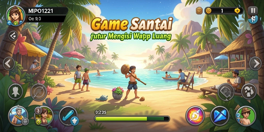 Tampilan gameplay seru di MPO1221 dengan berbagai aktivitas menarik.