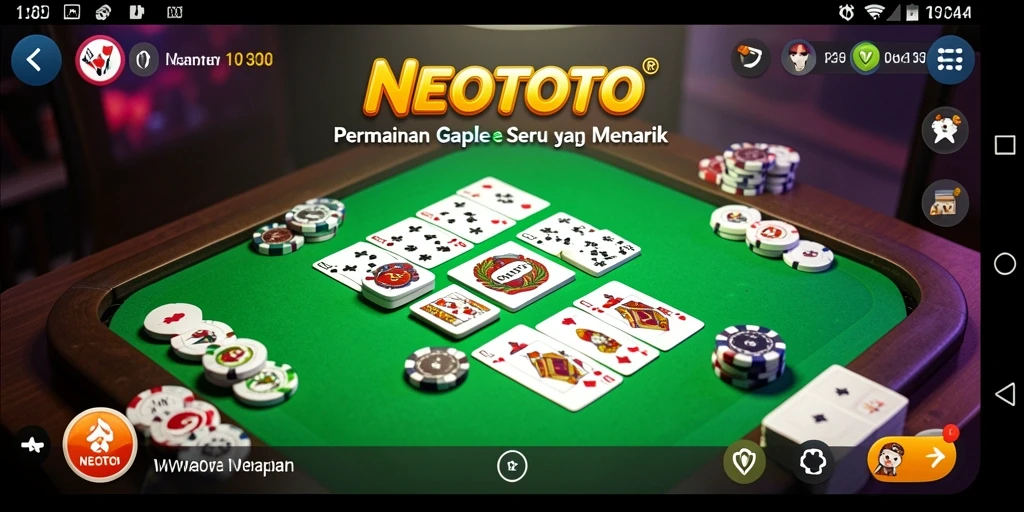 Tampilan gameplay seru dalam permainan Gaple NEOTOTO.