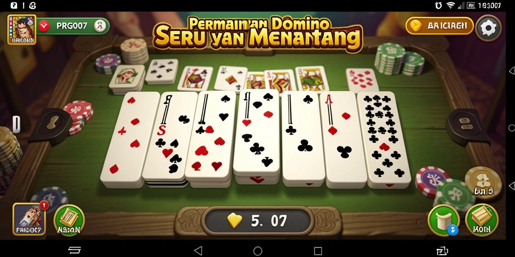 Tampilan seru gameplay domino di PRG007.