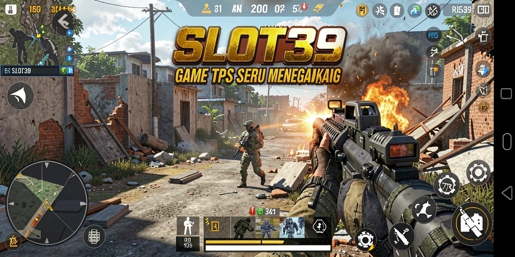 Screenshot gameplay SLOT39 yang menampilkan aksi pertarungan menegangkan.