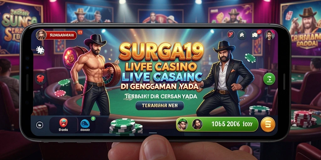 Tampilan menarik dari permainan Live Casino di SURGA19 yang mendebarkan.