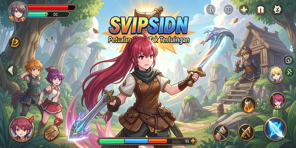 Tampilan menarik dari gameplay seru SVIPSIDN dengan karakter anime unik.
